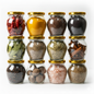 Aesthetic Matki Shape Jars (Pack of 12) with Airtight Golden Lid 400 ml | Stylish Kitchen Storage for Spices, Snacks, Coffee, pickle, Sugar & Dry Fruits
